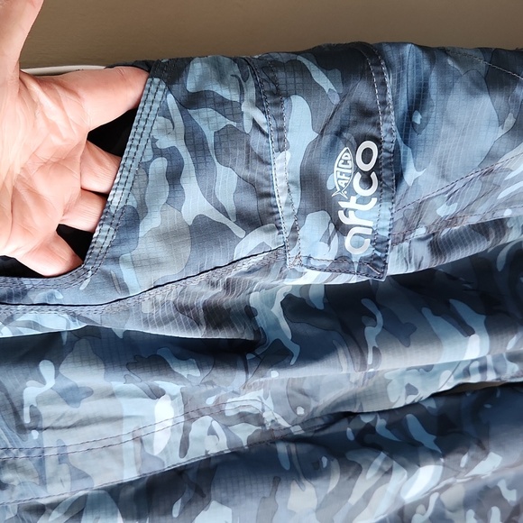 AFTCO Blue Camo Tactical Fishing Shorts Size  42 - Picture 3 of 11